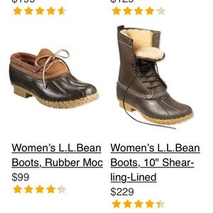 L.L. Bean fleece lined duck boots